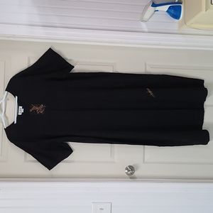 Black Dress with Embroidered Detail